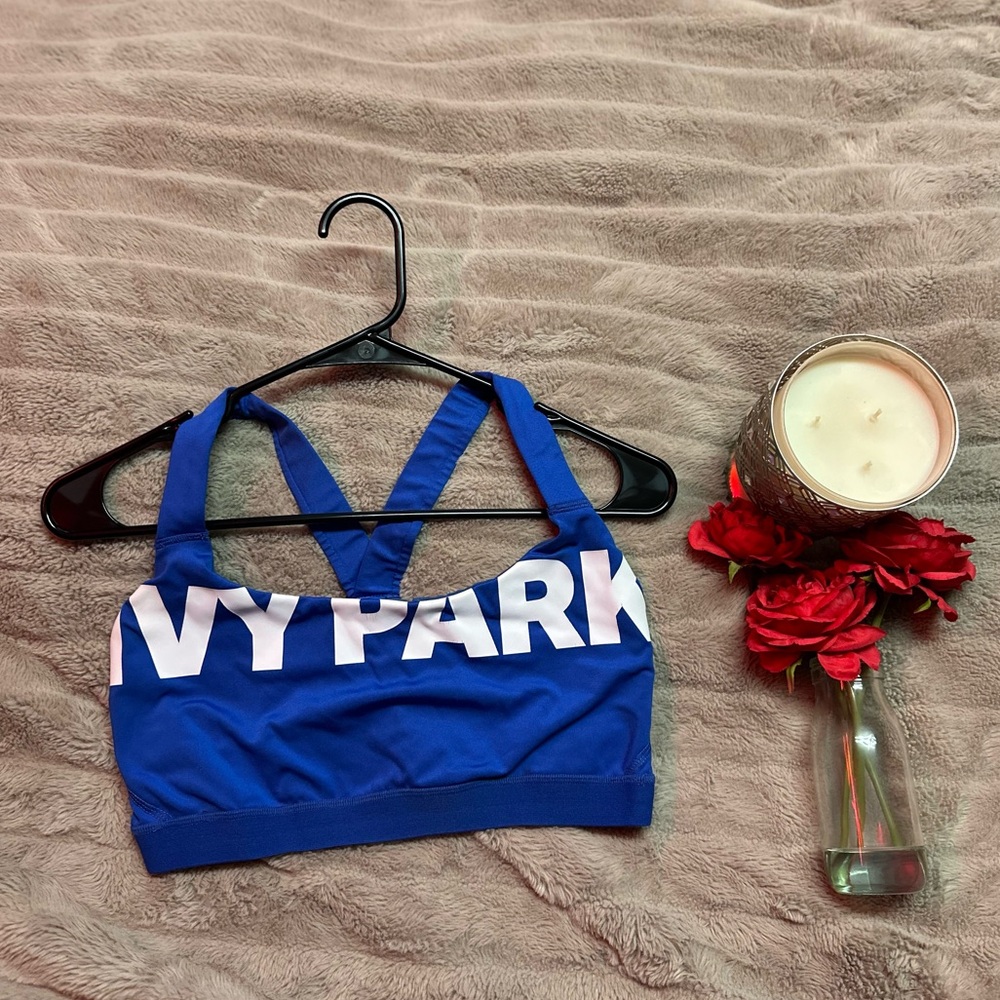 IVY park sports bra royal blue colour size large